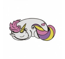 Металлический значок-пин Спящий единорог