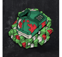 Металлический значок-пин Игра в кальмара: форма