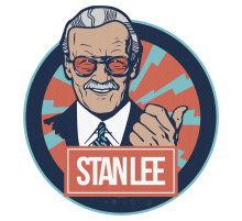 Деревянный значок «Stan Lee»
