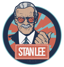 Деревянный значок «Stan Lee»