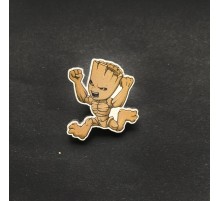 Деревянный значок «Малыш Грут (злость)»