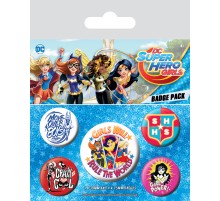 Значки Pyramid: DC: DC Super Hero Girls (Girls Will Rule The World) 5 шт.