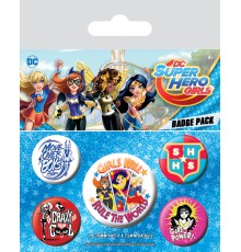 Значки Pyramid: DC: DC Super Hero Girls (Girls Will Rule The World) 5 шт.