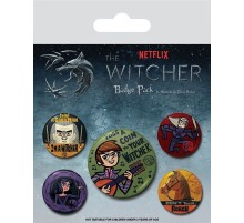 Значки Pyramid: The Witcher 5 шт.