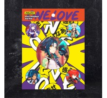 Набор пластиковых значков «Genshin Impact»