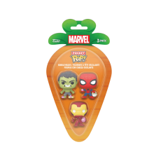 Набор подарочный Funko Carrot Pocket POP! Marvel — Hulk, Spider-man, Iron Man (Easter Carrot)