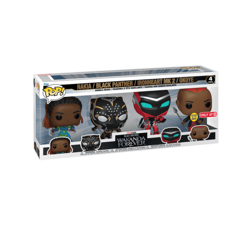 Фигурка Funko POP! Bobble Marvel Black Panther Wakanda Forever (Exc) 4PK 69112 Фигурка Funko POP! Bobble Marvel Black Panther Wakanda Forever (Exc) 4PK 69112