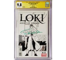 Loki Agent Of Asgard #1 Cover H Incentive Frank Cho Sketch Variant Cover Signed By Tom Hiddleston CGC 9.8