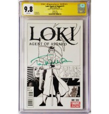 Loki Agent Of Asgard #1 Cover H Incentive Frank Cho Sketch Variant Cover Signed By Tom Hiddleston CGC 9.8