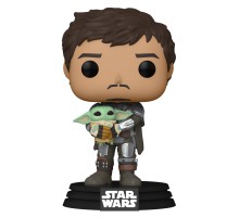 Фигурка Funko POP! Bobble Star Wars Mandalorian Mandalorian with Grogu 54525