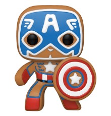 Фигурка Funko POP! Bobble Marvel Holiday Gingerbread Captain America (933) 50657