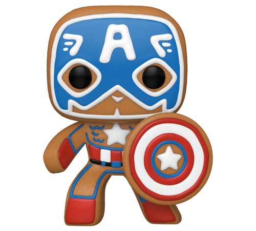 Фигурка Funko POP! Bobble Marvel Holiday Gingerbread Captain America (933) 50657