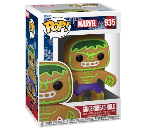 Фигурка Funko POP! Bobble Marvel Holiday Gingerbread Hulk (935) 50660