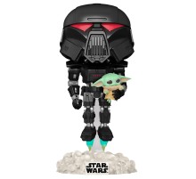 Фигурка Funko POP! Bobble Star Wars Mandalorian Dark Trooper With Grogu (GW) (Exc) (488) 58286