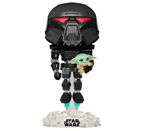 Фигурка Funko POP! Bobble Star Wars Mandalorian Dark Trooper With Grogu (GW) (Exc) (488) 58286