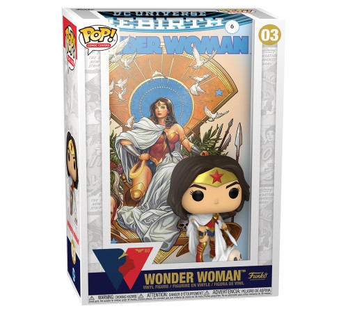 Фигурка Funko POP! Comic Covers DC Wonder Woman 80th Wonder Woman (Rebirth) On Throne (03) 55010