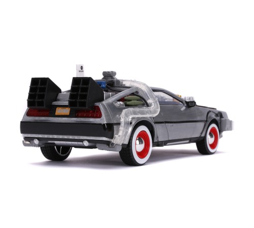 Модель Машинки Hollywood Rides Back to the Future 3 1:24 Time Machine Primer Brushed Raw Metal 32166