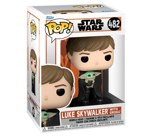 Фигурка Funko POP! Bobble Star Wars Mandalorian Luke Skywalker with Grogu 58290