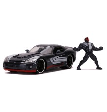 Набор Hollywood Rides Машинка с Фигуркой 2.75" 1:24 2008 Dodge Viper SRT10 W/Venom Figure (Marvel) 31750