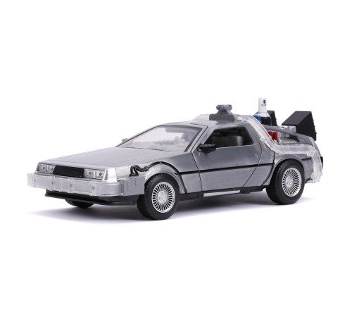 Модель Машинки Hollywood Rides Back to the Future 2 1:24 Time Machine Primer Brushed Raw Metal 31468