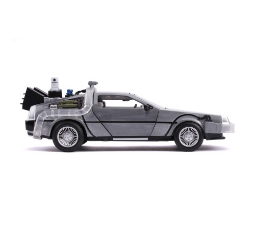 Модель Машинки Hollywood Rides Back to the Future 2 1:24 Time Machine Primer Brushed Raw Metal 31468