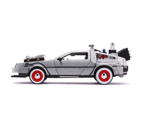 Модель Машинки Hollywood Rides Back to the Future 3 1:24 Time Machine Primer Brushed Raw Metal 32166