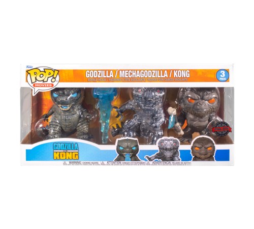 Фигурка Funko POP! Movies Godzilla Vs Kong Godzilla, Mechagodzilla, Kong 3PK (Exc) 60138