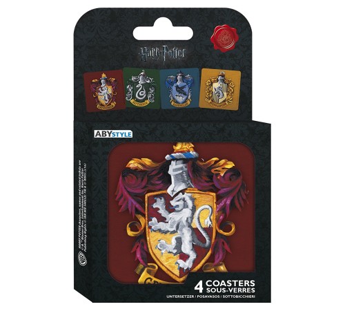 Подставки под напитки Harry Potter Houses Set 4 Coasters ABYCOS001