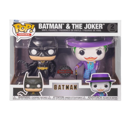 Фигурка Funko POP! Heroes DC Batman (1989) Joker & Batman (MT) (Exc) 2PK 62480