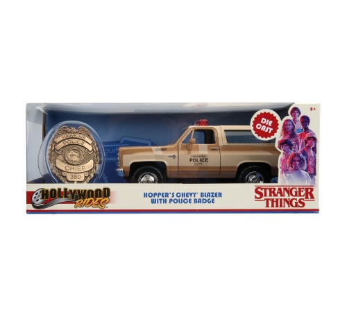 Jada Toys Stranger Things Модель Машинки 1:24 1980 Chevy K5 Blazer W/Badge 31111