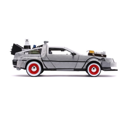 Модель Машинки Hollywood Rides Back to the Future 3 1:24 Time Machine Primer Brushed Raw Metal 32166