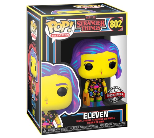 Фигурка Funko POP! TV Stranger Things Eleven in Mall Outfit (Black Light) (Exc) (802) 59819