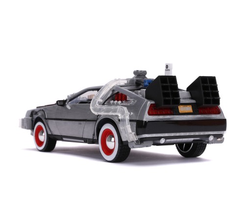 Модель Машинки Hollywood Rides Back to the Future 3 1:24 Time Machine Primer Brushed Raw Metal 32166