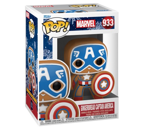 Фигурка Funko POP! Bobble Marvel Holiday Gingerbread Captain America (933) 50657