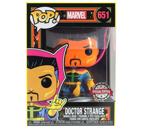 Фигурка Funko POP! Bobble Marvel Dr. Strange (Black Light) (Exc) (651) 48848