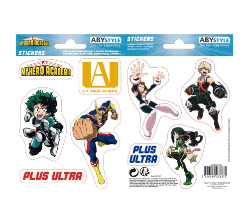 Наклейки My Hero Academia - Stickers - 16x11cm/ 2 Sheets - UA High School X5 ABYDCO508