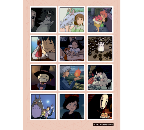 Лист стикеров Studio Ghibli #3