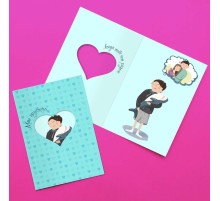 Открытка с вырубкой «Грустно»