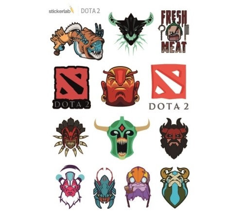 Лист стикеров Stickerlab - Dota 2