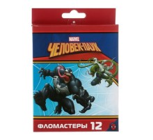 Фломастеры 12 цветов «Человек-паук MARVEL», европодвес