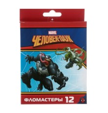 Фломастеры 12 цветов «Человек-паук MARVEL», европодвес