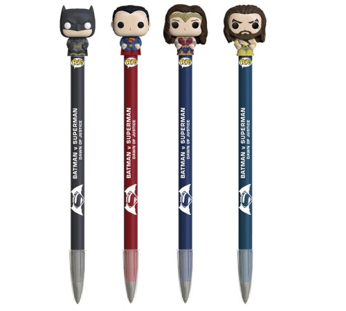 Ручка Funko POP! Pen Toppers: BvS: Assorted 16pc PDQ (1шт.) 8553