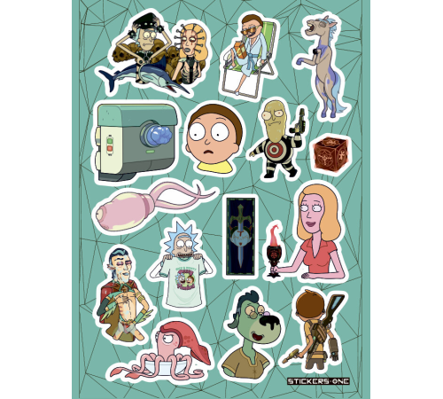 Лист стикеров «Rick and Morty #7»