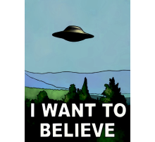 Открытка I want to believe