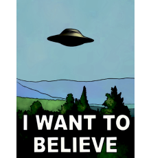 Открытка I want to believe