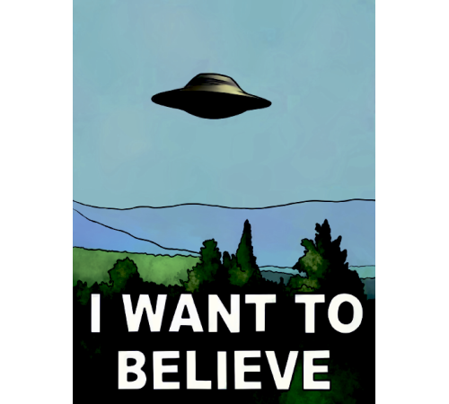 Открытка I want to believe