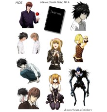 Лист стикеров HOS - Death Note