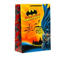 Пакет подарочный Batman, 220х310х100 мм, цвет красно-жёлтый
