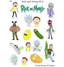 Лист стикеров HOS - Rick and Morty 2