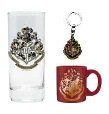 Набор подарочный Harry Potter Бокал 290ml+Брелок+Кружка 110ml Hogwarts ABYPCK154